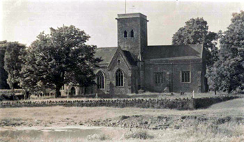Bletsoe church from the south about 1900 [Z1130/18/1]